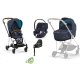 Cybex Mios 3.0 Eco Dark Navy + Cloud Z2 I-Size + Chrome Black frame Bērnu Ratiņi 4in1