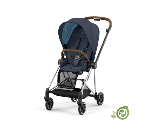 Cybex Mios 3.0 Eco Dark Navy + Cloud Z2 I-Size + Chrome Black frame Bērnu Ratiņi 4in1