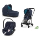 Cybex Mios 3.0 Eco Dark Navy + Cloud Z2 i-Size + Matt Black frame Детская Коляска 3in1