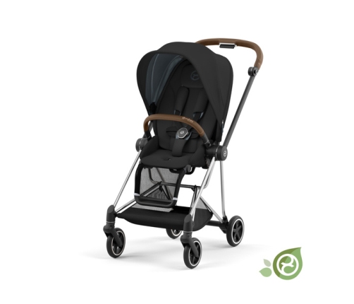 Cybex Mios 3.0 Eco Onyx Black + Cloud Z2 I-Size + Chrome Brown frame Детская Коляска 4in1