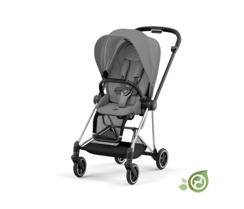 Cybex Mios 3.0 Eco Pearl Grey + Cloud Z2 i-Size + Chrome Black frame Bērnu Ratiņi 3in1