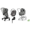 Cybex Mios 3.0 Eco Pearl Grey + Cloud Z2 I-Size + Chrome Black frame Bērnu Ratiņi 4in1