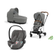 Cybex Mios 3.0 Eco Pearl Grey + Cloud Z2 i-Size + Chrome Brown frame Детская Коляска 3in1