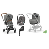 Cybex Mios 3.0 Eco Pearl Grey + Cloud Z2 I-Size + Chrome Brown frame Детская Коляска 4in1