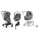 Cybex Mios 3.0 Eco Pearl Grey + Cloud Z2 I-Size + Chrome Brown frame Bērnu Ratiņi 4in1