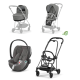 Cybex Mios 3.0 Eco Pearl Grey + Cloud Z2 i-Size + Matt Black frame Детская Коляска 3in1