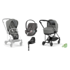 Cybex Mios 3.0 Eco Pearl Grey + Cloud Z2 I-Size + Matt Black frame Bērnu Ratiņi 4in1