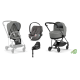 Cybex Mios 3.0 Eco Pearl Grey + Cloud Z2 I-Size + Matt Black frame Bērnu Ratiņi 4in1