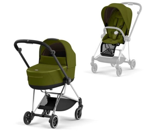 Cybex Mios 3.0 Khaki Green Plus + Cloud Z I-Size + Chrome Black frame Bērnu Ratiņi 3in1