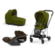 Cybex Mios 3.0 Khaki Green Plus + Cloud Z I-Size + Chrome Black frame Bērnu Ratiņi 3in1