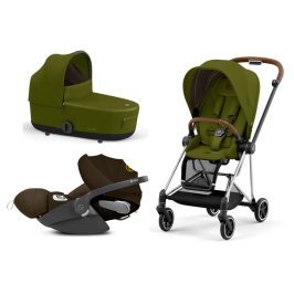 Cybex Mios 3.0 Khaki Green Plus + Cloud Z i-Size + Chrome Brown frame Детская Коляска 3in1