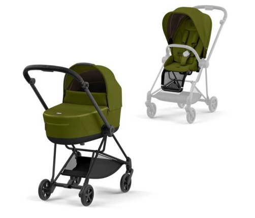 Cybex Mios 3.0 Khaki Green Plus + Cloud Z I-Size + Matt Black frame Bērnu Ratiņi 3in1