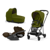 Cybex Mios 3.0 Khaki Green Plus + Cloud Z I-Size + Matt Black frame Bērnu Ratiņi 3in1