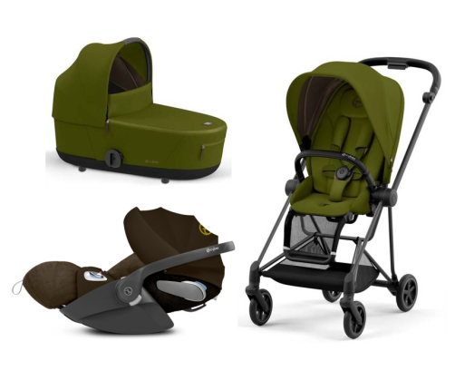 Cybex Mios 3.0 Mustard Khaki Green + Cloud Z i-Size + Matt Black frame Детская Коляска 3in1