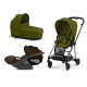 Cybex Mios 3.0 Mustard Khaki Green + Cloud Z i-Size + Matt Black frame Детская Коляска 3in1