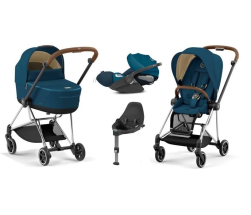 Cybex Mios 3.0 Mountain Blue + Cloud Z I-Size + Chrome Brown frame Детская Коляска 4in1