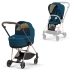 Cybex Mios 3.0 Mountain Blue + Cloud Z I-Size + Rose gold frame Bērnu Ratiņi 4in1