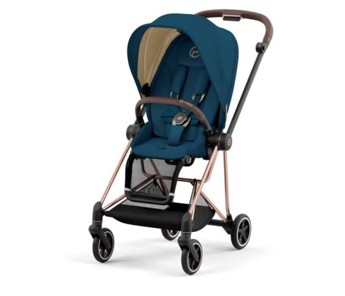 Cybex Mios 3.0 Mountain Blue + Cloud Z I-Size + Rose gold frame Bērnu Ratiņi 4in1