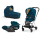 Cybex Mios 3.0 Mountain Blue Plus + Cloud Z I-Size + Chrome Black frame Bērnu Ratiņi 3in1