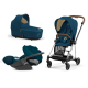 Cybex Mios 3.0 Mountain Blue Plus + Cloud Z I-Size + Chrome Brown frame Bērnu Ratiņi 3in1