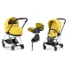 Cybex Mios 3.0 Mustard Yellow + Cloud Z I-Size + Chrome Black frame Bērnu Ratiņi 4in1