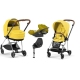 Cybex Mios 3.0 Mustard Yellow + Cloud Z I-Size + Chrome Brown frame Bērnu Ratiņi 4in1