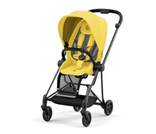 Cybex Mios 3.0 Mustard Yellow + Cloud Z I-Size + Matt Black frame Bērnu Ratiņi 4in1