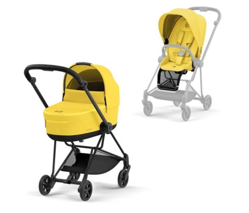 Cybex Mios 3.0 Mustard Yellow Plus + Cloud Z I-Size + Matt Black frame Bērnu Ratiņi 3in1