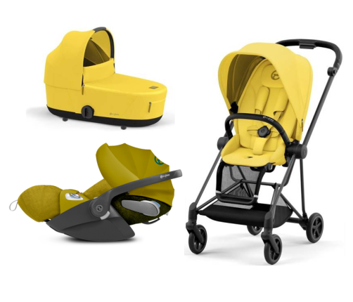 Cybex Mios 3.0 Mustard Yellow Plus + Cloud Z i-Size + Matt Black frame Детская Коляска 3in1