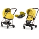 Cybex Mios 3.0 Mustard Yellow Plus + Cloud Z I-Size + Rose gold frame Bērnu Ratiņi 3in1