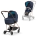 Cybex Mios 3.0 Nautical Blue + Cloud Z I-Size + Rose gold frame Bērnu Ratiņi 4in1