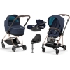 Cybex Mios 3.0 Nautical Blue + Cloud Z I-Size + Rose gold frame Детская Коляска 4in1