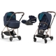 Cybex Mios 3.0 Nautical Blue Plus + Cloud Z I-Size + Rose gold frame Bērnu Ratiņi 3in1