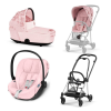 Cybex Mios 3.0 Pale Blush Simply Flowers + Cloud Z i-Size + Chrome Black frame Детская Коляска 3in1