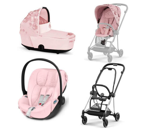 Cybex Mios 3.0 Pale Blush Simply Flowers + Cloud Z i-Size + Chrome Black frame Детская Коляска 3in1