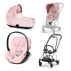 Cybex Mios 3.0 Pale Blush Simply Flowers + Cloud Z I-Size + Chrome Black frame Bērnu Ratiņi 3in1