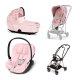 Cybex Mios 3.0 Pale Blush Simply Flowers + Cloud Z I-Size + Rose gold frame Bērnu Ratiņi 3in1