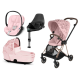 Cybex Mios 3.0 Pale Blush Simply Flowers + Cloud Z I-Size + Rose gold frame Детская Коляска 4in1