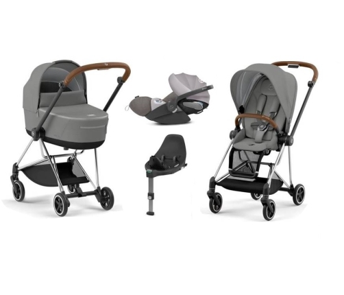 Cybex Mios 3.0 Soho Grey + Cloud Z I-Size + Chrome Brown frame Детская Коляска 4in1