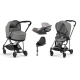 Cybex Mios 3.0 Soho Grey + Cloud Z I-Size + Matt Black frame Детская Коляска 4in1