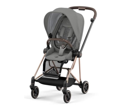 Cybex Mios 3.0 Soho Grey + Cloud Z I-Size + Rose gold frame Bērnu Ratiņi 4in1