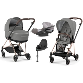 Cybex Mios 3.0 Soho Grey + Cloud Z I-Size + Rose gold frame Детская Коляска 4in1