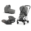 Cybex Mios 3.0 Soho Grey Plus + Cloud Z I-Size + Matt Black frame Bērnu Ratiņi 3in1