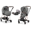 Cybex Mios 3.0 Soho Grey Plus + Cloud Z i-Size + Rose gold frame Детская Коляска 3in1