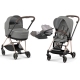 Cybex Mios 3.0 Soho Grey Plus + Cloud Z I-Size + Rose gold frame Bērnu Ratiņi 3in1