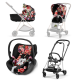 Cybex Mios 3.0 Spring Blossom Dark + Cloud Z I-Size + Chrome Black frame Bērnu Ratiņi 3in1