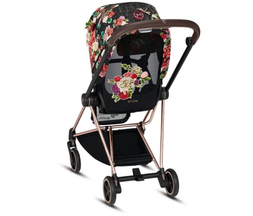 Cybex Mios 3.0 Spring Blossom Dark + Cloud Z I-Size + Chrome Black frame Bērnu Ratiņi 4in1