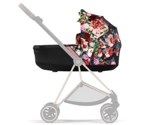 Cybex Mios 3.0 Spring Blossom Dark + Cloud Z I-Size + Chrome Black frame Bērnu Ratiņi 4in1