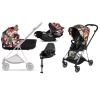 Cybex Mios 3.0 Spring Blossom Dark + Cloud Z I-Size + Chrome Black frame Bērnu Ratiņi 4in1