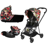 Cybex Mios 3.0 Spring Blossom Dark + Cloud Z I-Size + Matt Black frame Bērnu Ratiņi 3in1